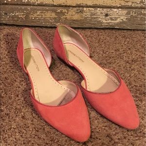 Adrienne Vittadini pink suede flats